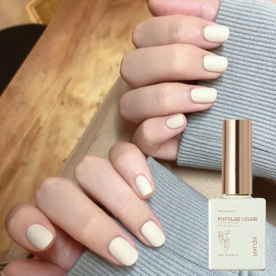 Pure Color new white nail polish glue nude transparent nail polish shop special high-grade nail polish lasting firm Factory wholesale