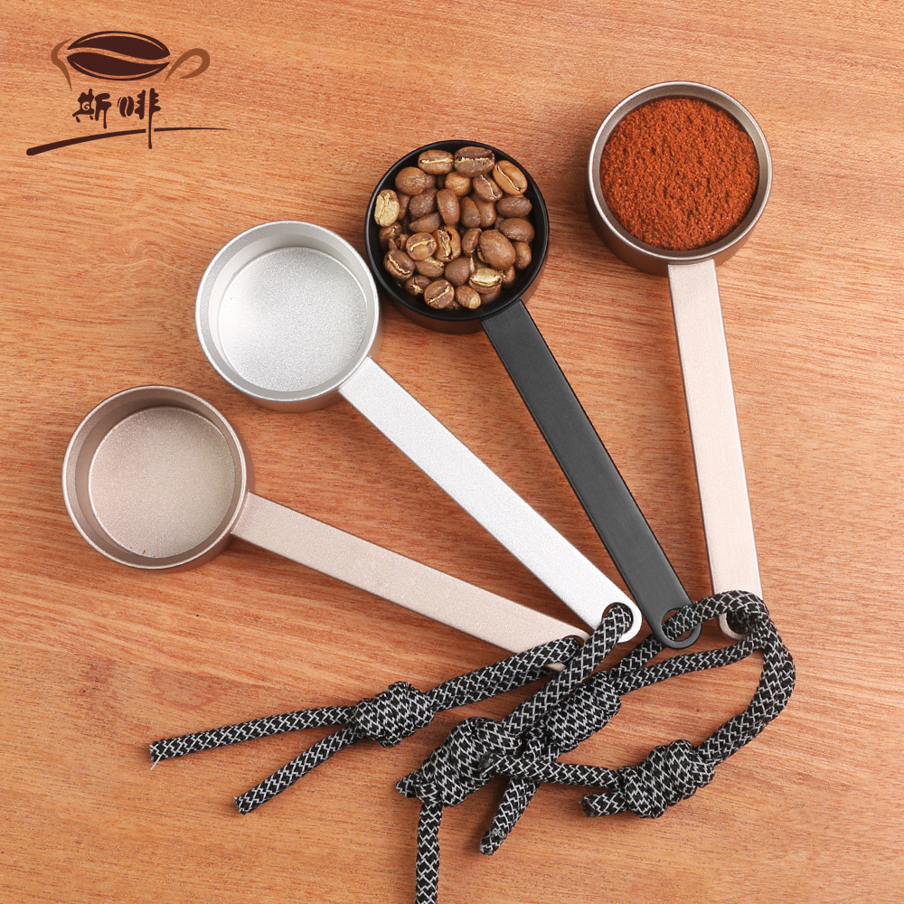 Cuchara de medición de café de aleación de aluminio de Sphinx, cuchara de medición de mango largo de 10 g, cuchara de medición de polvo de matcha, cuchara de medición de horneado, cuchara de medición de café, cuchara de medición de frijoles