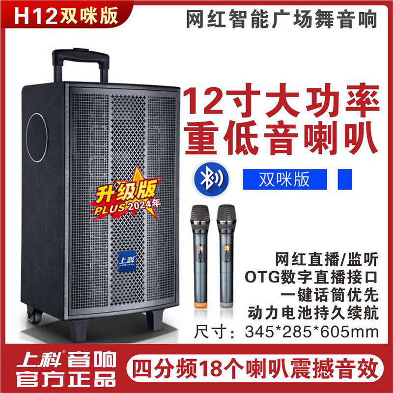 上科广场舞音响功放一体机户外演出直播唱歌蓝牙音箱蓝牙5.0|undefined