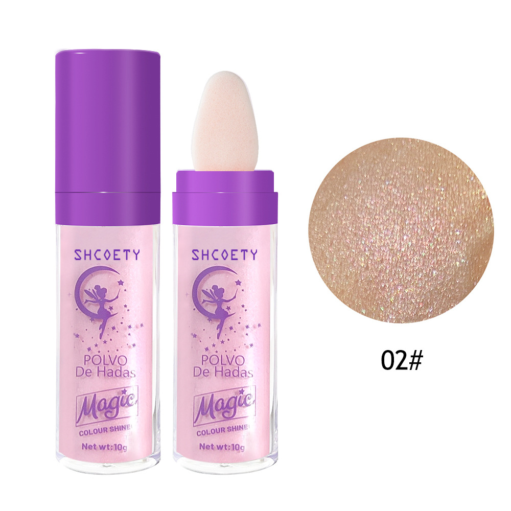 Fairy Highlighter Contouring Powder, Facial Brightening Powder, Three-dimensional Contouring Blush, Body Glitter, Highlighter Stick, Cross-border undefined