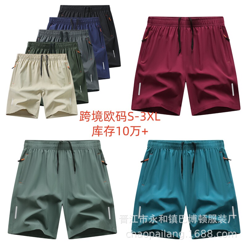 Cross-Border Exclusive Supply of S~3Xl Men's Summer Thin Running Sports Loose Shorts, Sleep Shorts, Beach Shorts