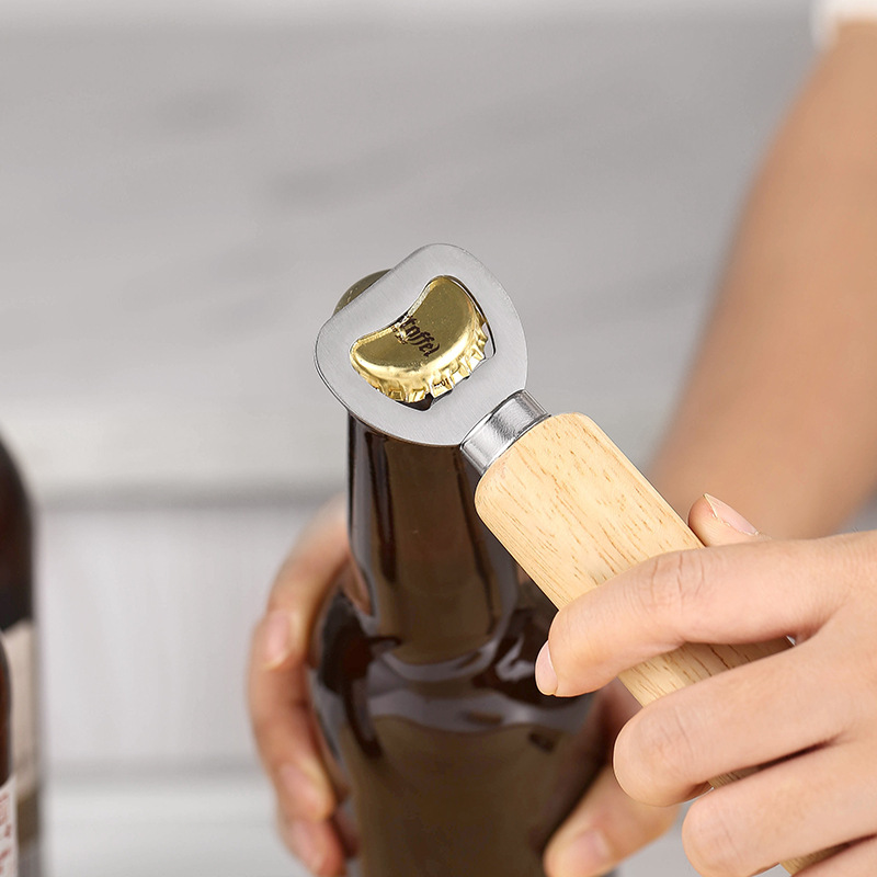 厚いステンレスの省力的な実木の柄の栓抜き器の実木のドライバーのビールの缶開け器の栓抜き器の栓抜き器|undefined