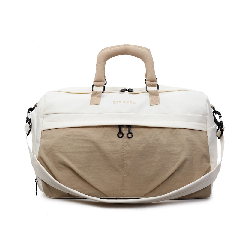 Bolsa de viaje de damas, bolsa de embarque de alta capacidad, bolsa de transporte de corta distancia, bolsa de fitness ligera, separación seca y húmeda.