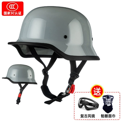 Retro Cruise Half Helmets, Pedal | Motosiklet dəbilqələri - m-cement-gray-solid-color-versatile