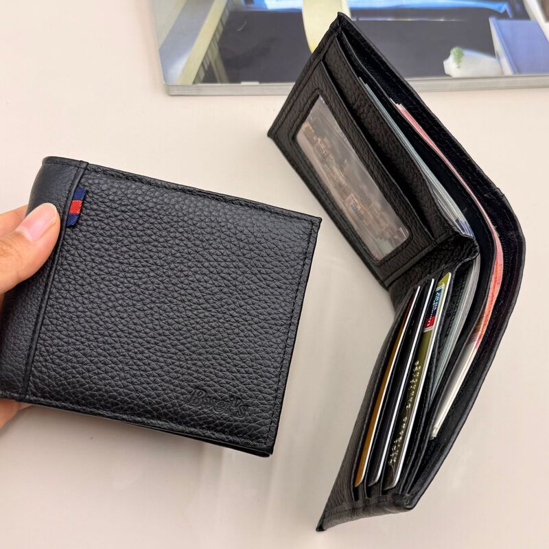 Genuine Leather Wallet for Men, Large Capacity, Multiple Card Slots, Youth Wallet, First-Layer Cowhide, Men's Wallet, Genuine Cowhide Wallet Genuine Leather Wallet for Men, Large Capacity, Multiple Card Slots, Youth Wallet, First-Layer Cowhide, Men's Wallet, Genuine Cowhide Wallet