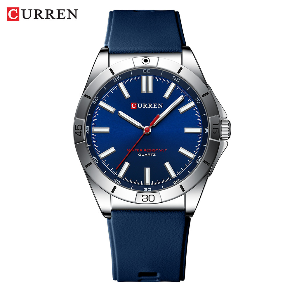 Curren Carian 8449 reloj deportivo para hombre cinta reloj de cuarzo de esfera grande Reloj transfronterizo