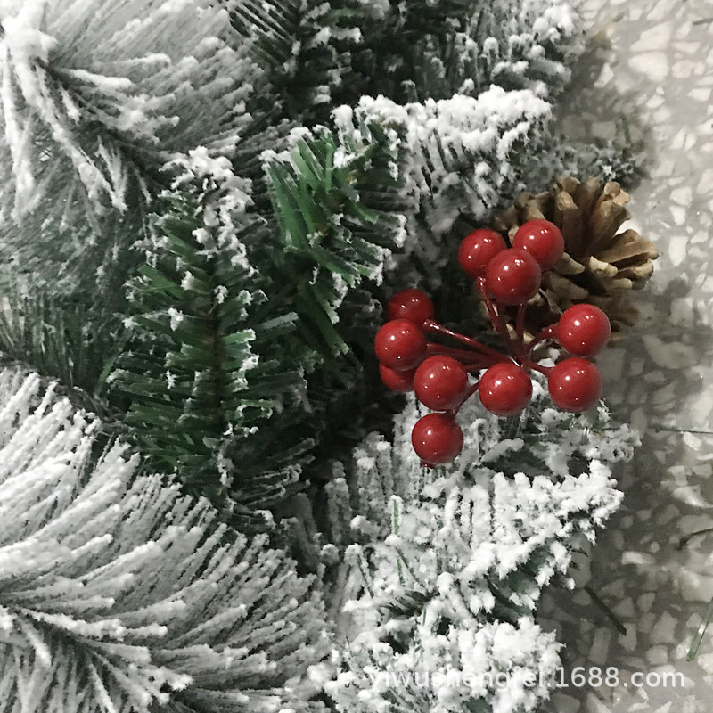 源クロスボーダー熱売新型クリスマス藤条花輪植毛クリスマス藤条花輪クリスマス装飾藤条|undefined