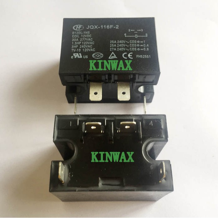 HF116F-2/024AL-2HSF 两组常开25A法兰安装继电器