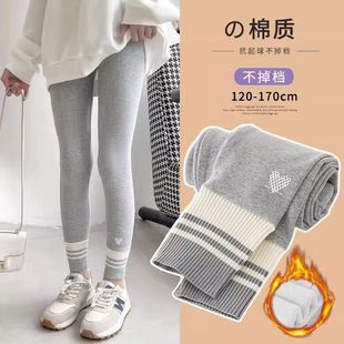 Girls' Leggings Autumn and Winter Thickened 2024 New Style Pants Large Children's Girls Children's Sports Pants Simple Outer Wear