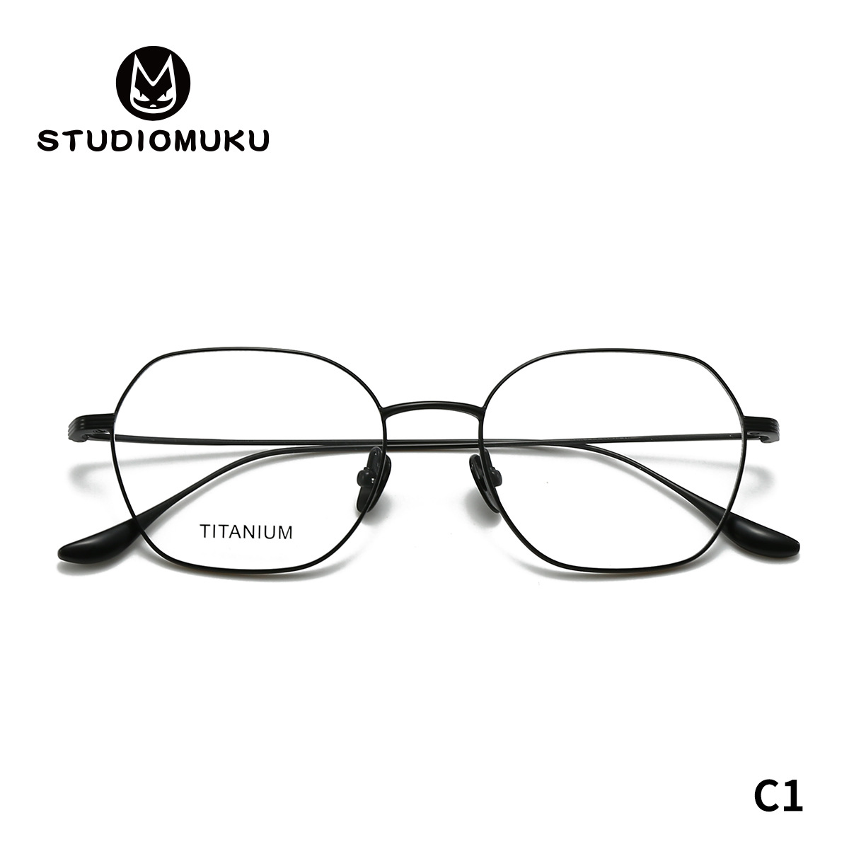STUDIOMUKU gafas de madera superligera y cómoda poligonal marco de gafas de mujer diseño marco de gafas retrógrado para hombres