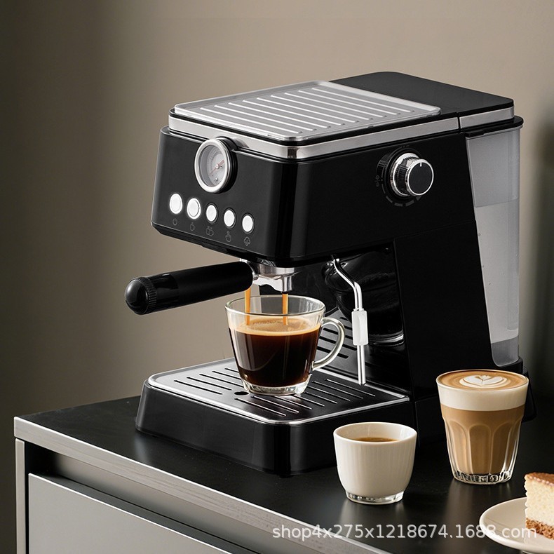 Máquina de café semiautomática italiana transfronteriza, extracción de alta presión, máquina de café integrada de espuma de leche concentrada semiautomática doméstica