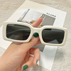 Advanced sunglasses, square retro fashionable sun protection cream, new collection, European style, high-quality style, UF-protection