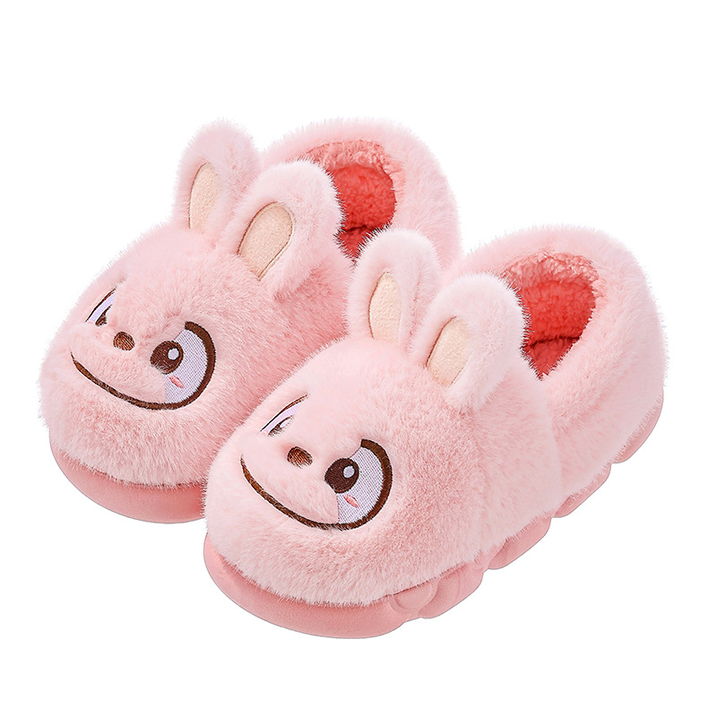 Zapatillas de algodón para mujeres otoño y invierno 2025 nuevo interior antideslizante de tela de peluche de fondo grueso para pareja calentamiento zapatillas de cabello para hombres