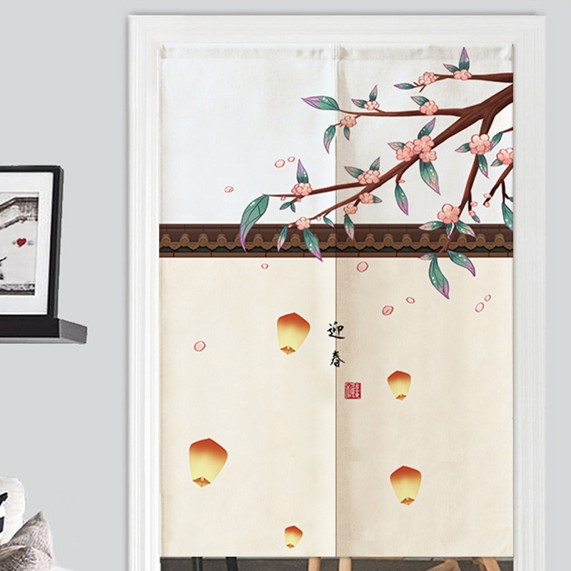 New Chinese Style Fabric Door Curtain for Home Living Room Branch Bedroom Kitchen Aisle Partition Curtain Bathroom Shelter Curtain New Chinese Style Fabric Door Curtain for Home Living Room Branch Bedroom Kitchen Aisle Partition Curtain Bathroom Shelter Curtain