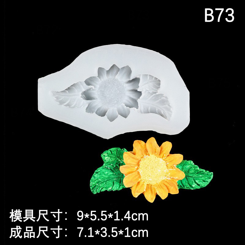 Girasol girasol forma de silicona molde fondant cake Daisy chocolate para hornear decoración suministros