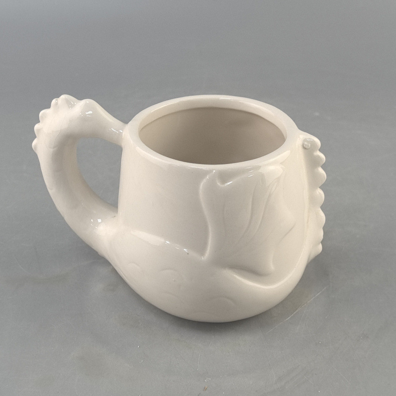 Cerámica DIY33D Dinosauro en forma de taza ins taza adorable alto valor con pigmento puede pintarse agua potable