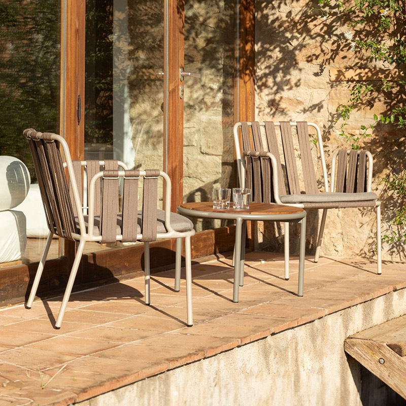 Conjunto de mesa y sillas de ratán para exteriores, para balcón, jardín, patio, terraza, mesa y sillas de comedor, muebles de ratán para cafetería. image 13