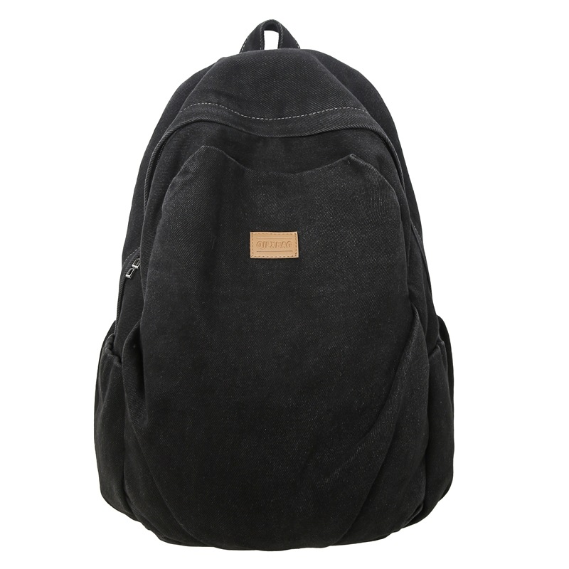 Mochila de mezclilla de gran capacidad para estudiantes de secundaria para mujeres, bolsa de viaje ligera, mochila de ocio estilo de Hong Kong, mochila al por mayor