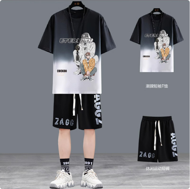 1154 cartoon suit black