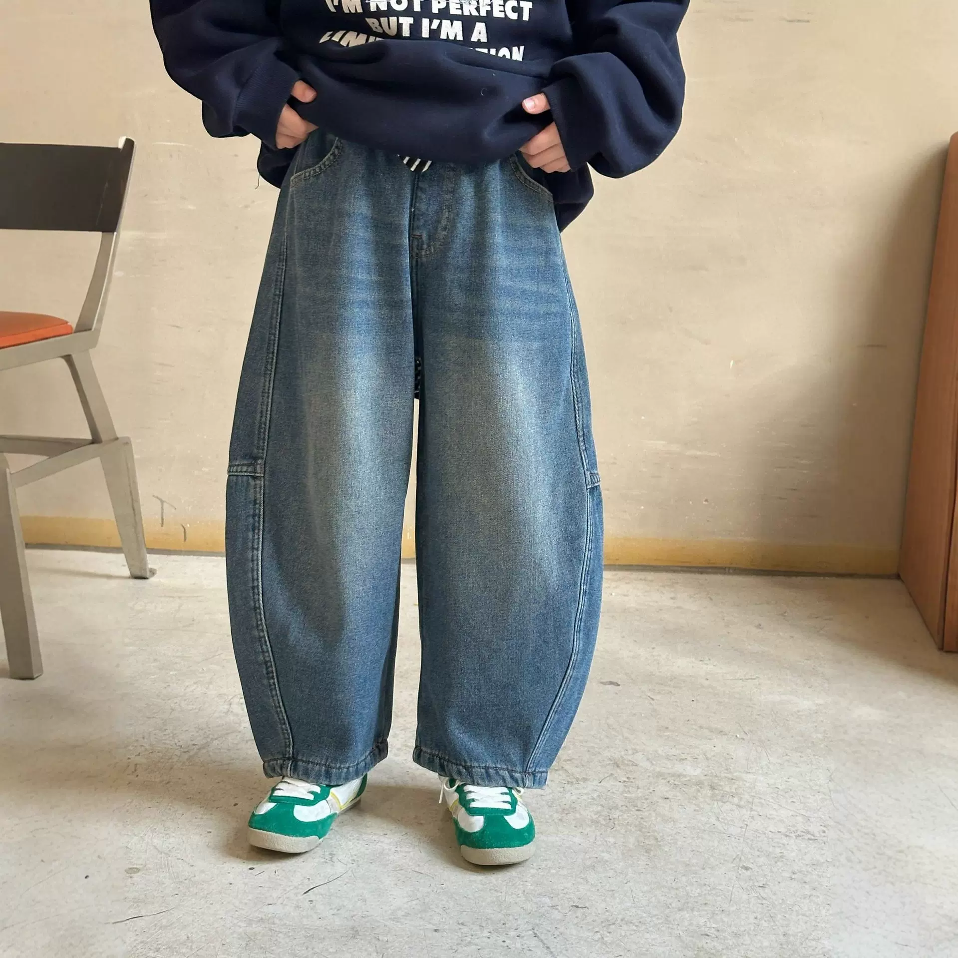 童裤2025冬季新款韩版儿童时尚加绒牛仔裤男童百搭休闲保暖长裤潮