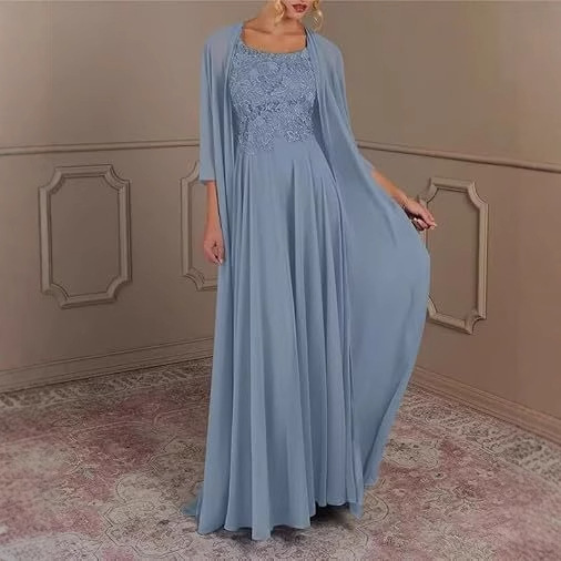 Comercio exterior Falda larga de gasa europea y americana Vestido de fiesta de encaje para mujer Vestido de anfitrión de fiesta de cumpleaños largo