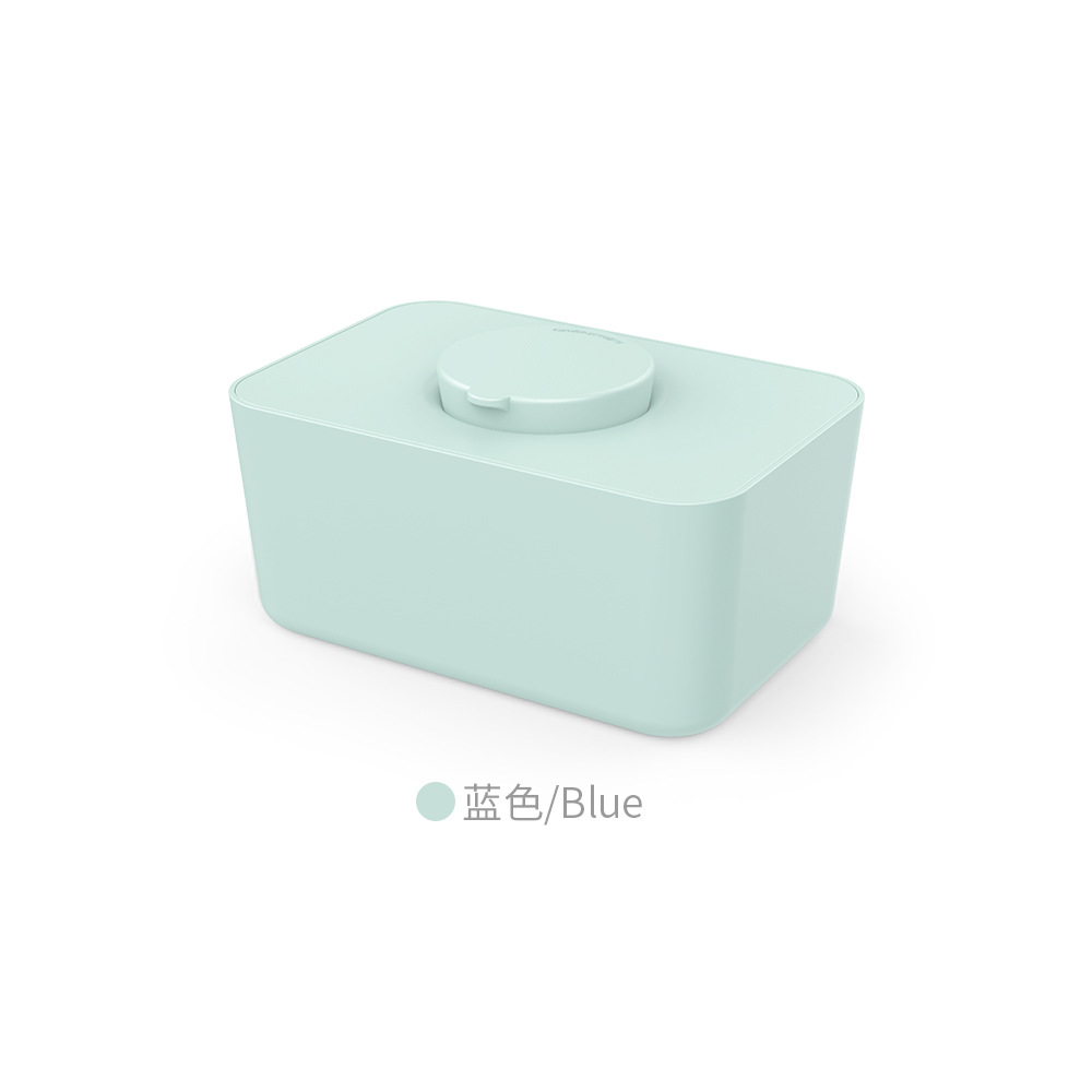 Caja de pañuelos hidratante de silicona sellada máscara de tejido húmedo caja con tapa sala de estar simple caja de pañuelos decorativos logotipo fijo