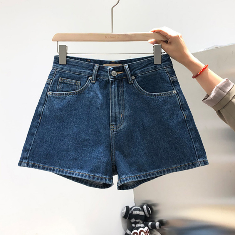 Denim Shorts for Women 2026 Summer New Style Loose Wide-Leg Pants High-Waisted Slimming Thin Retro Blue A-Line Hot Pants for Women