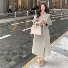 2025年秋冬季新款中长款赫本风气质法式感毛呢子大衣外套女