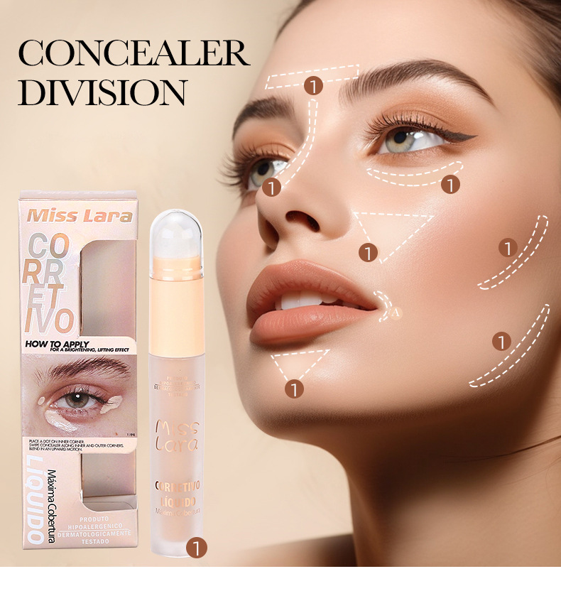 MISS LARA Three-color Contouring Liquid for Contouring Nasal Shadows, highlighting and brightening shadows, Natural liquid Contouring liquid Item Picture