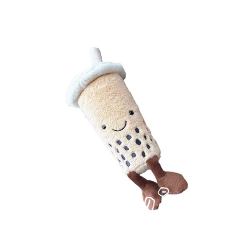 New internet celebrity pearl milk tea pillow, cute plush toy, doll gift, creative milk tea cup doll decoration
