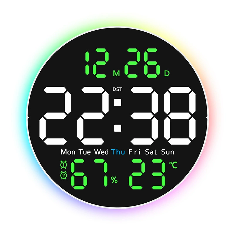 Electronic night light for living room, universal watch, thermometer, mute hygrometer
