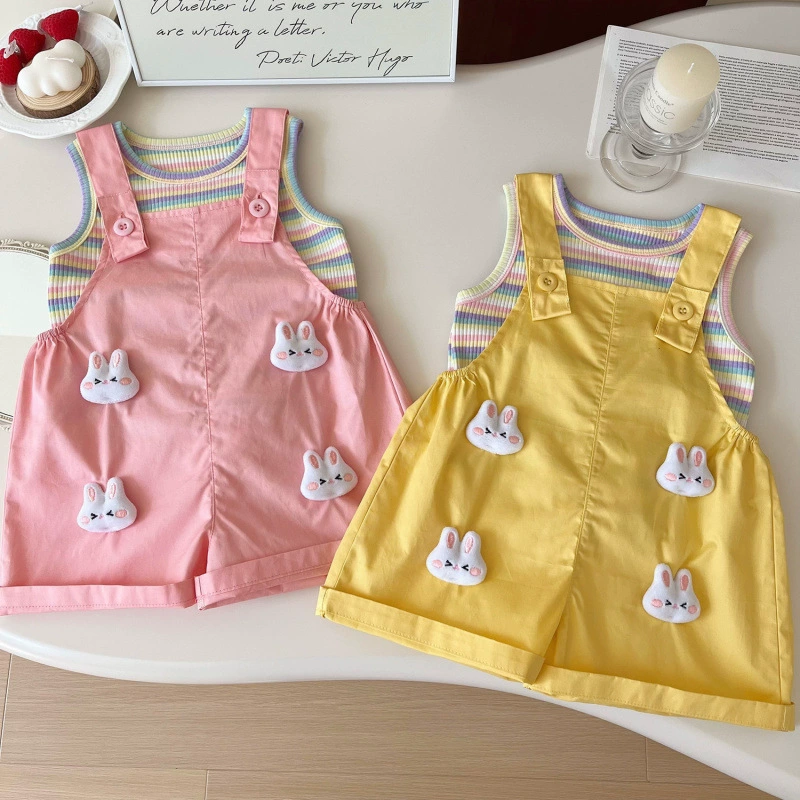 Летний комбинезон, комплект, корейский стиль, для детей 3-8 лет