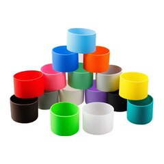クロスボーダーのホット販売のストレートの横の紋様は厚いガラスのコップの滑り止めのカバーを厚くします。