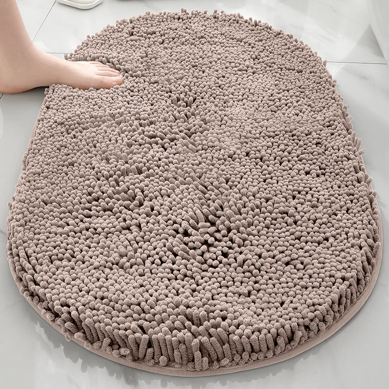 TEMU venta caliente esterillas de piso de cheneil de espesamiento alfombra de absorción de agua fuerte alfombra de puerta antideslizante inodoro alfombra de cama cama image 22