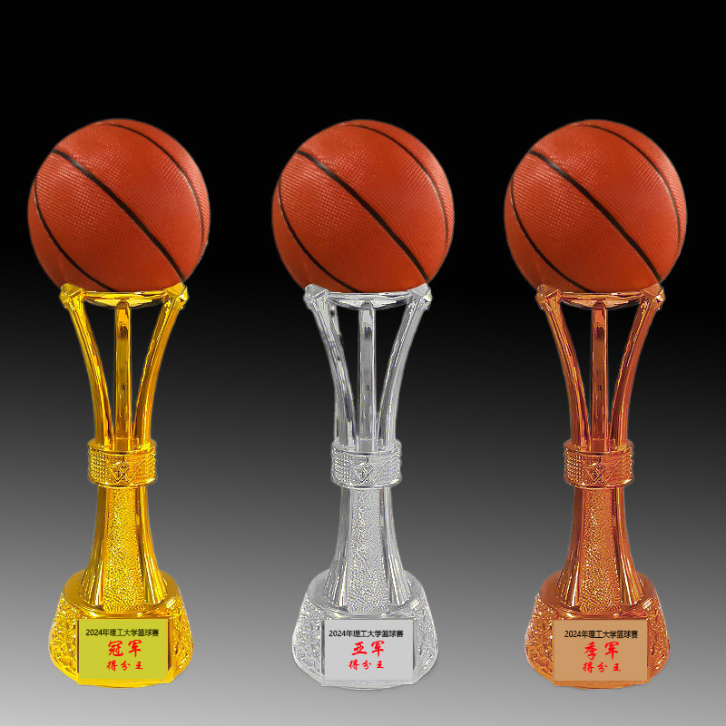 Trofeos de baloncesto gigantes, oro, plata, bronce, competencia deportiva MVP, premios creativos, trofeos de resina grabados al por mayor