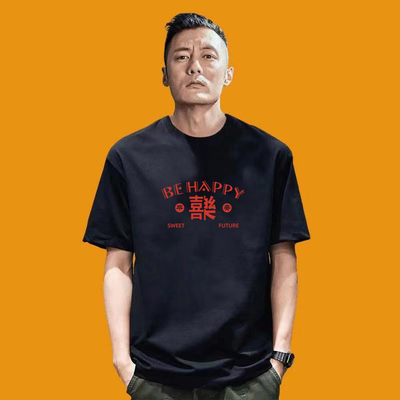 一件代发字母印花纯棉短袖t恤男夏2025新款潮牌百搭宽松重磅上衣