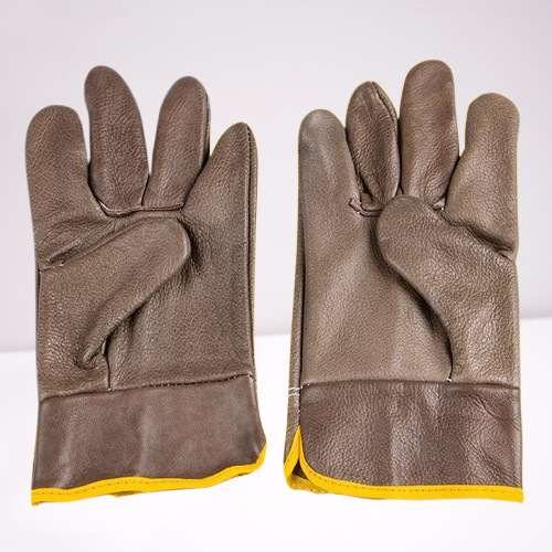 短款头层牛皮电焊手套焊接防护手套耐磨隔热耐高温劳保焊工手套