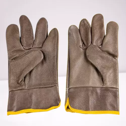 短款头层牛皮电焊手套焊接防护手套耐磨隔热耐高温劳保焊工手套