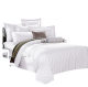 Hotel Satin Four-piece Set Pure Cotton White Striped Bed Sheet Quilt Cover Hotel Bed Four-piece Set Hotel Homestay Cloth
