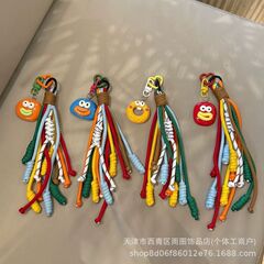 キュートで面白いソーセージ口カラフルな韓国インバッグペンダントカップルスクールバッグキーホルダーぶら下げチェーンカラフルなロープギフト