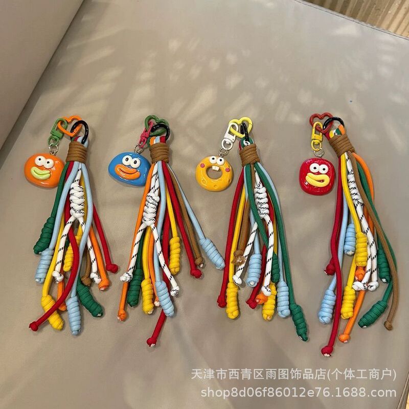 Cute and Funny Sausage Mouth Colorfulful Korean Ins Bag Pendant Couple School Bag Keychain Hanging Chain Colorfulful Rope Gift