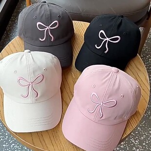 Korean Fashion Soft Top Baseball Cap Women's Spring Casual All-match Bow Cap Sunscreen Sun Hat