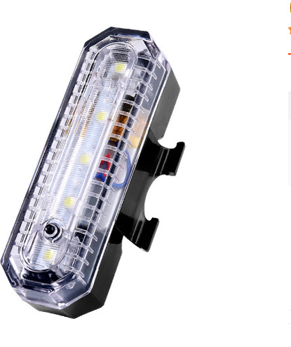 自行车灯USB充电尾灯红白兰双色尾灯山地车警示灯骑行灯配件