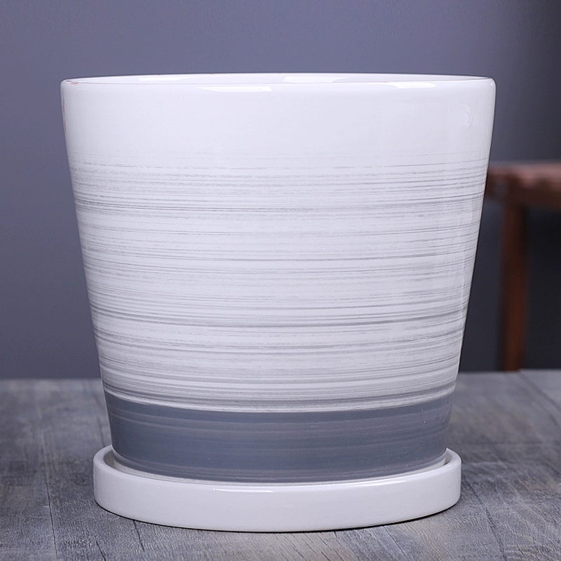 Высокий стол в европейском стиле цветочный горшок керамический большой расклад с подносом легкий и роскошный балкон