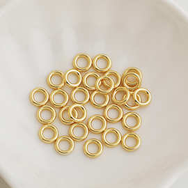 14K包金保色圆环闭口圈 8mm素圈跑环手链连接圈材料diy收尾配饰品