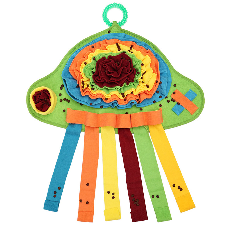 Pet Toy Interactive Jellyfish Sniffing Mat For Dogs Educational Stress Relieving Playful Teeth Cleansing Motor Agility Improvement_voghion.com