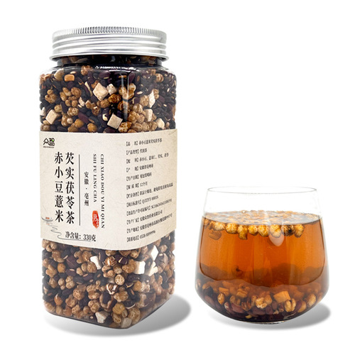 Adzuki bean, coix seed, gordon seed, poria cocos tea, coix seed tea, red bean and barley tea, three steaming, three drying, one stir-frying, one piece for shipping