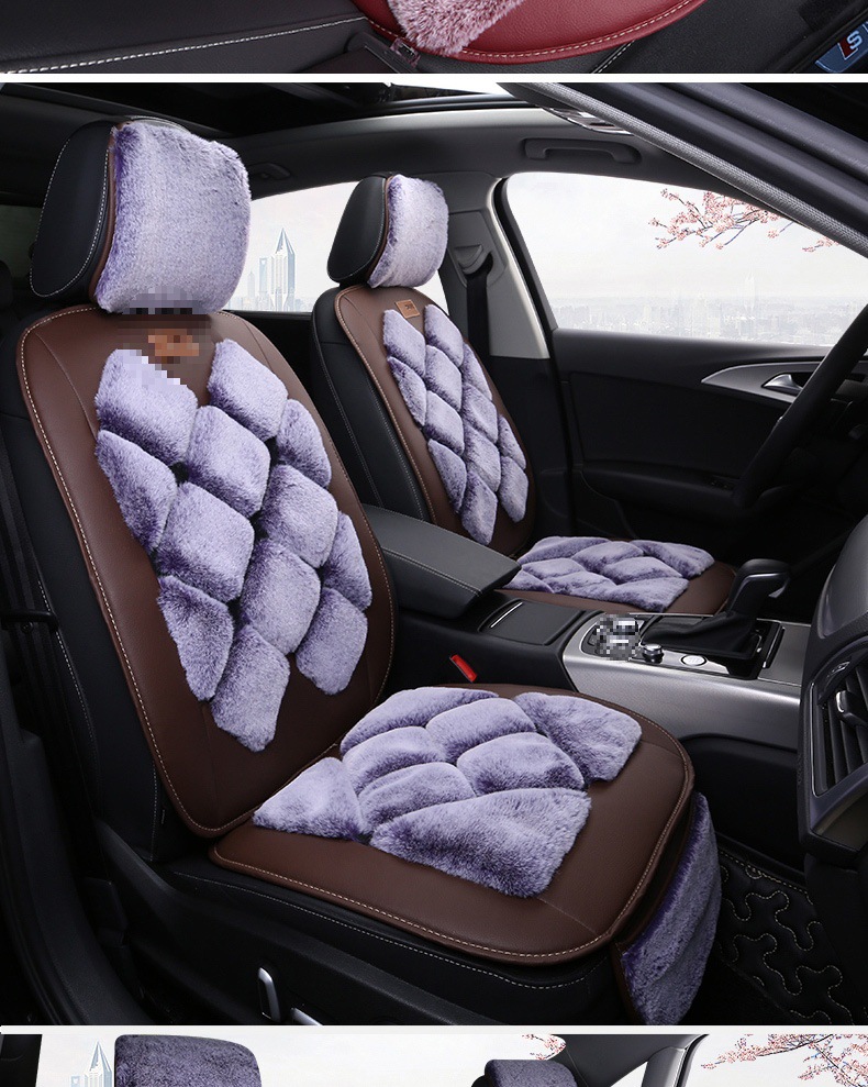 New car seat cushion winter plush car cushion rear winter warm wool cushion women's car seat fleece-lined seat cushion