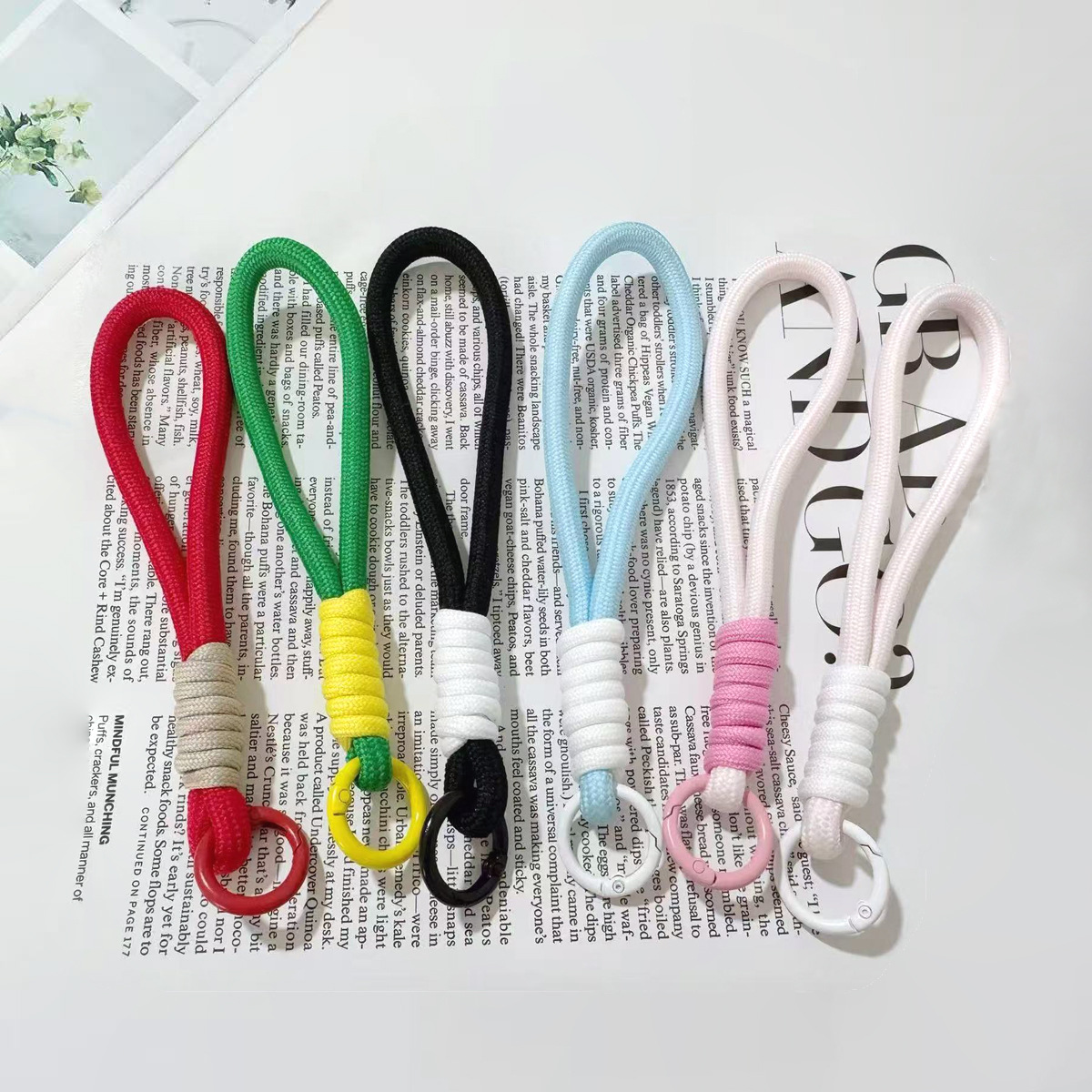 Trendy Creative Simple Phone Lanyard Colorful Phone Strap Multi-Purpose Camera Anti-Loss Wrist Strap Thickened Lanyard