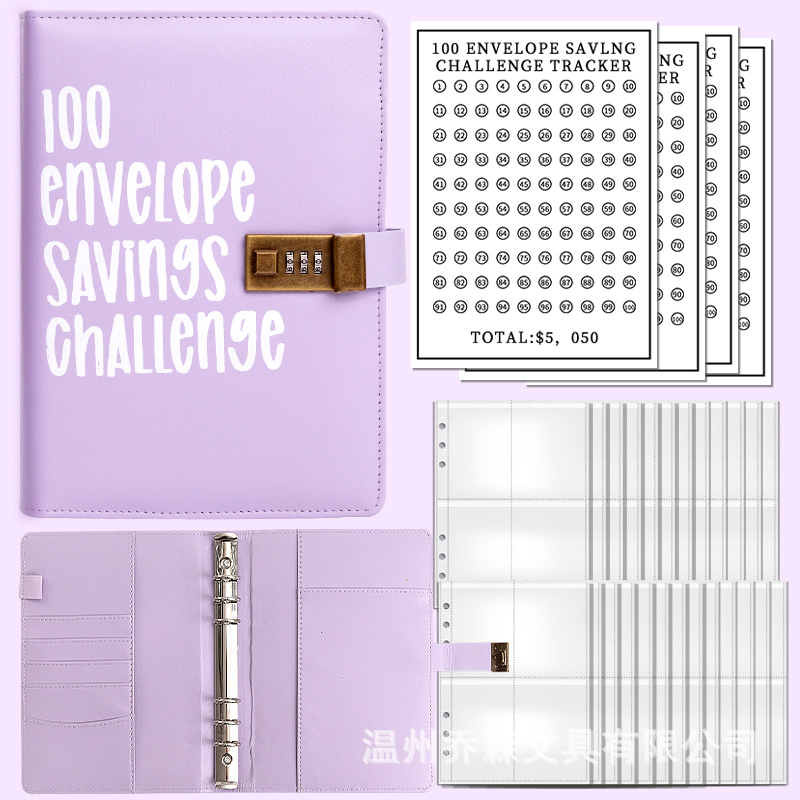 100 EnvelopeChallenge 100 días desafío de pareja para ahorrar dinero libro de ahorros
